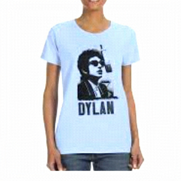Band tee Bob Dylan T-shirt  woman's size L  slim fit - Picture 1 of 6